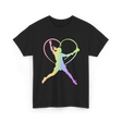 Soft Rainbow Softball Player Gifts T-Shirt - Black