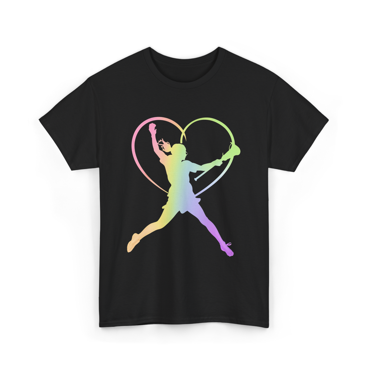 Soft Rainbow Softball Player Gifts T-Shirt - Black