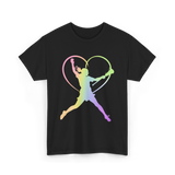 Soft Rainbow Softball Player Gifts T-Shirt - Black