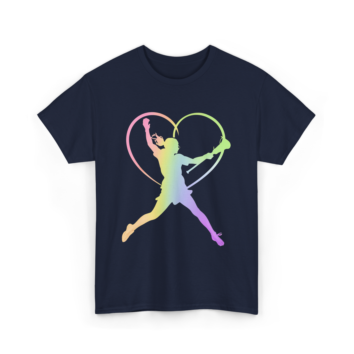 Soft Rainbow Softball Player Gifts T-Shirt - Navy