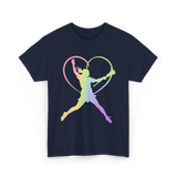 Soft Rainbow Softball Player Gifts T-Shirt - Navy