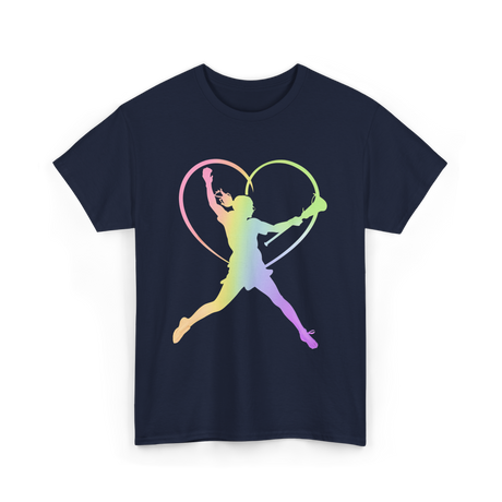 Soft Rainbow Softball Player Gifts T-Shirt - Navy