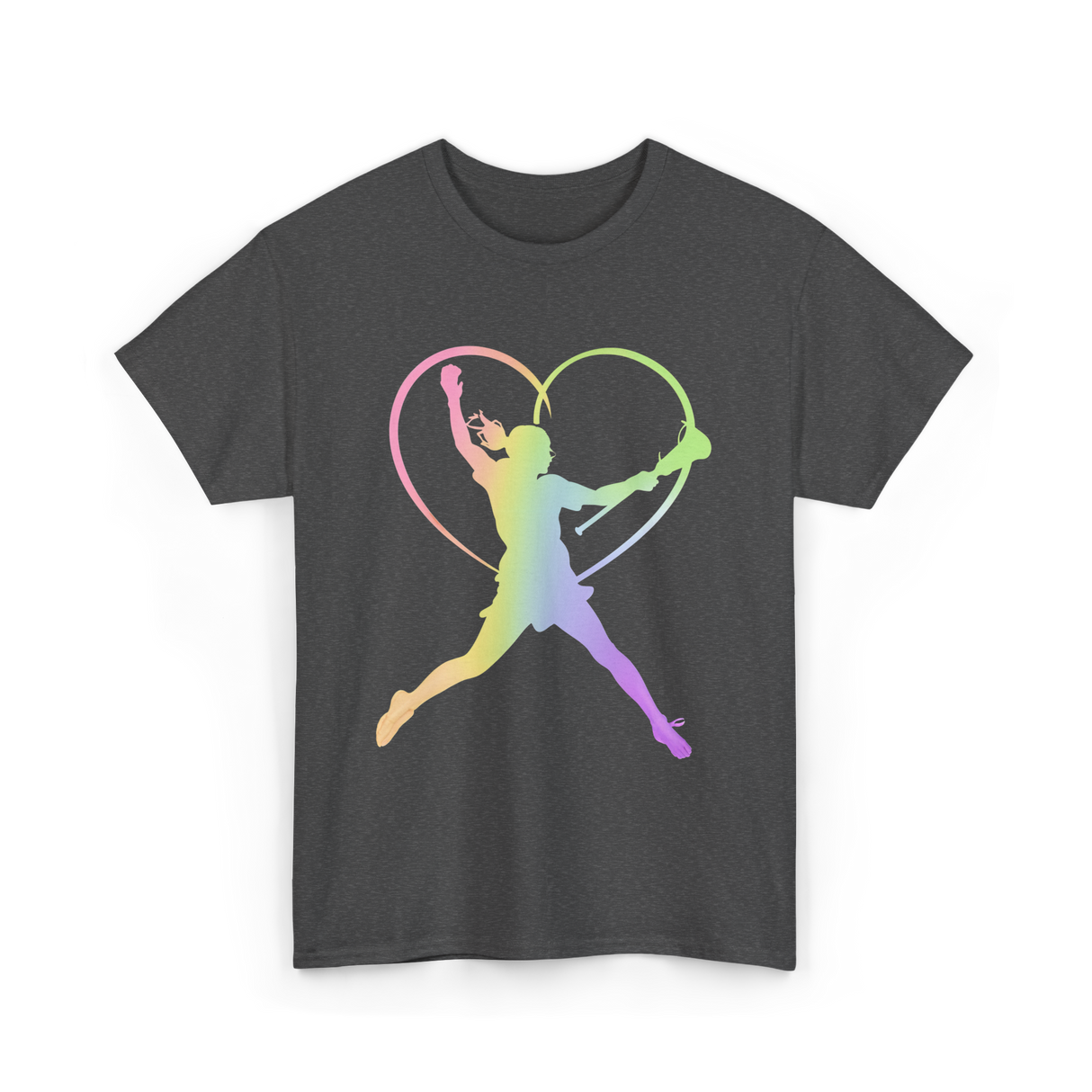 Soft Rainbow Softball Player Gifts T-Shirt - Dark Heather