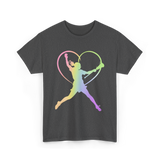 Soft Rainbow Softball Player Gifts T-Shirt - Dark Heather