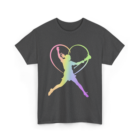 Soft Rainbow Softball Player Gifts T-Shirt - Dark Heather