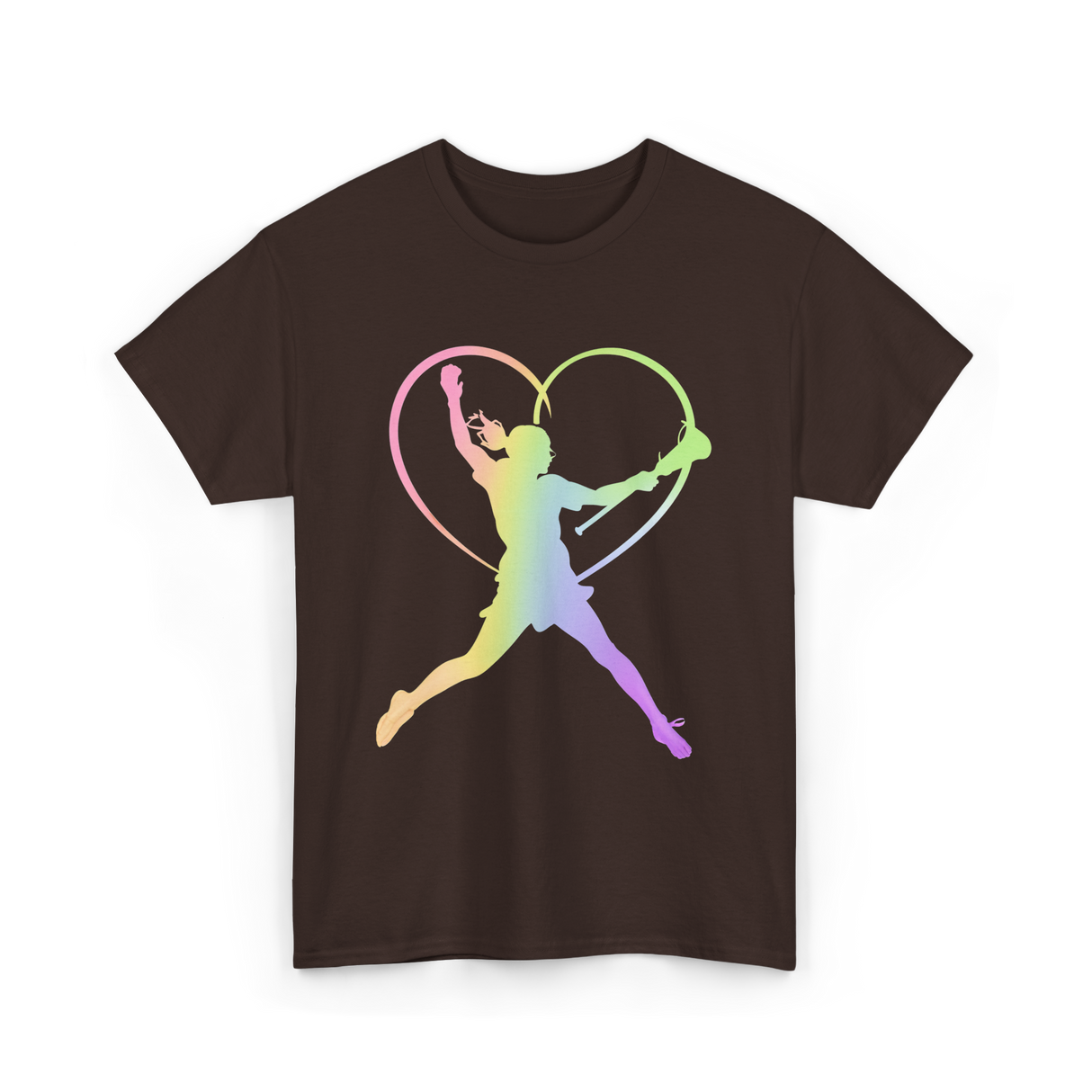 Soft Rainbow Softball Player Gifts T-Shirt - Dark Chocolate