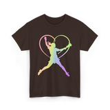 Soft Rainbow Softball Player Gifts T-Shirt - Dark Chocolate