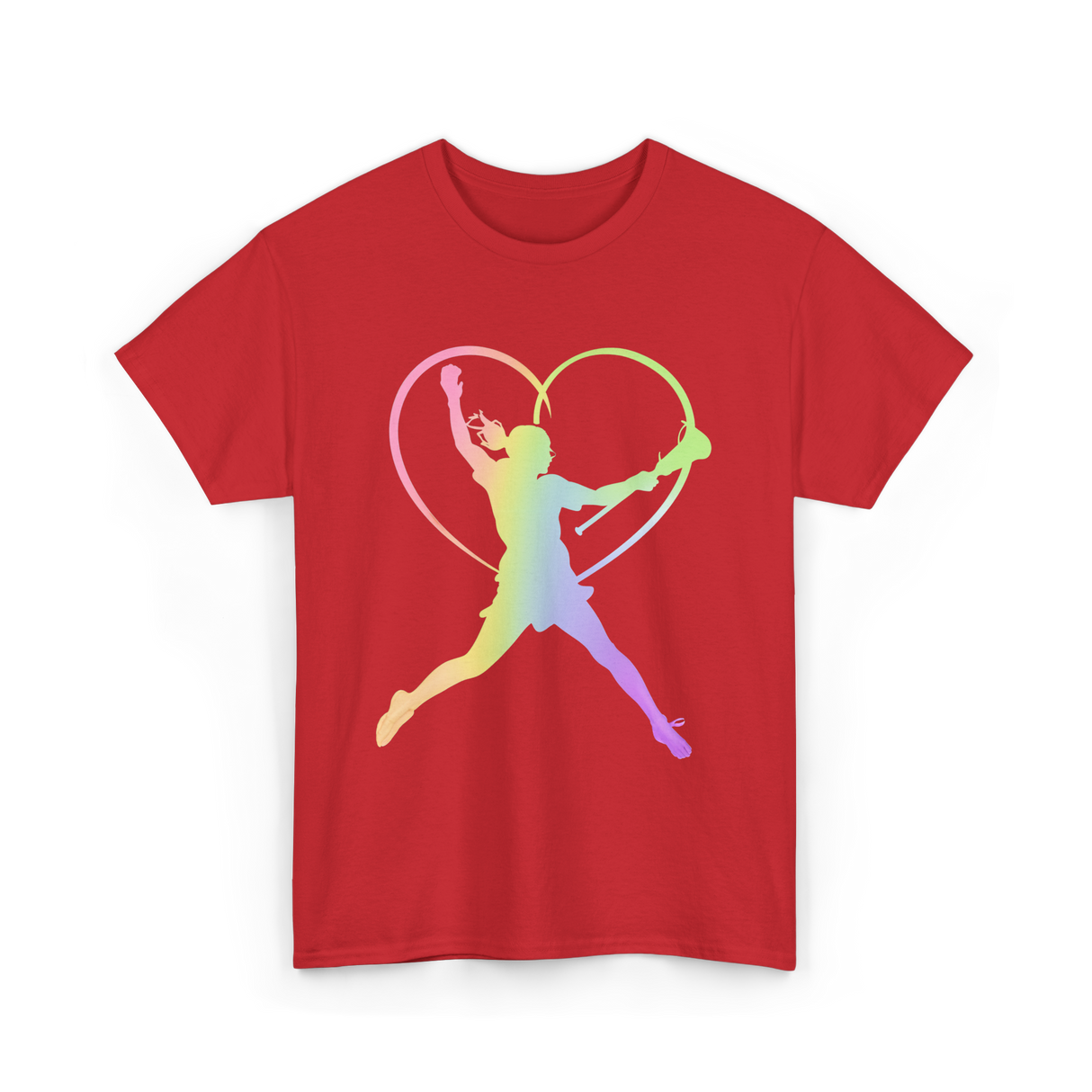 Soft Rainbow Softball Player Gifts T-Shirt - Red