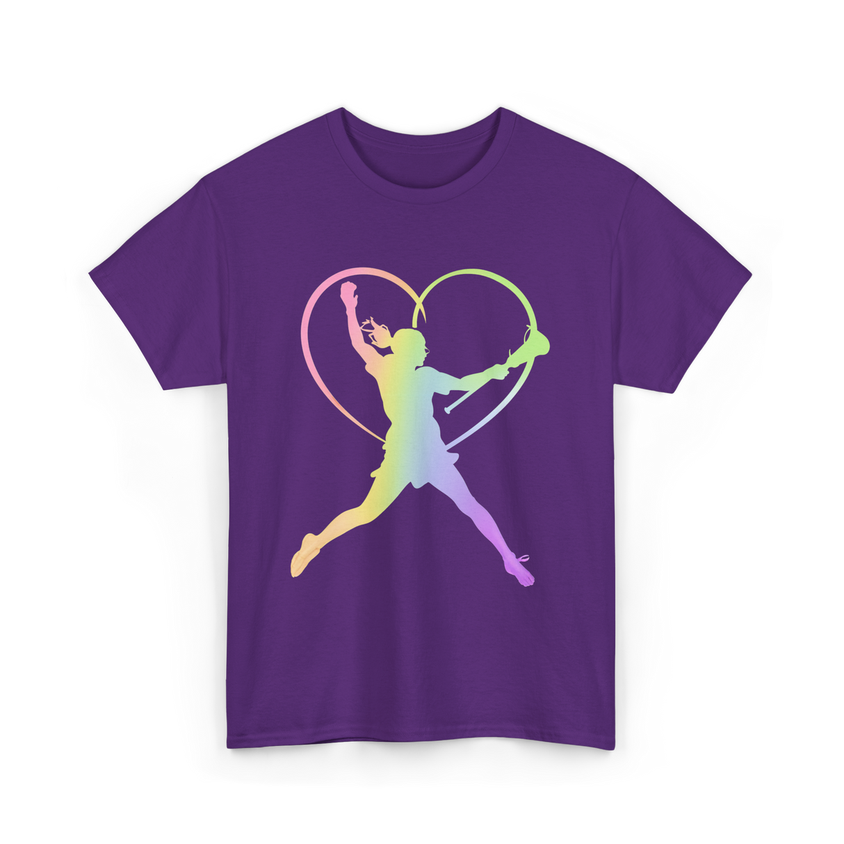 Soft Rainbow Softball Player Gifts T-Shirt - Purple