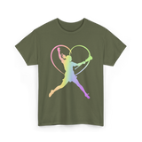 Soft Rainbow Softball Player Gifts T-Shirt - Military Green