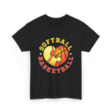 Softball Basketball Sports Love T-Shirt - Black