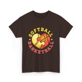 Softball Basketball Sports Love T-Shirt - Dark Chocolate