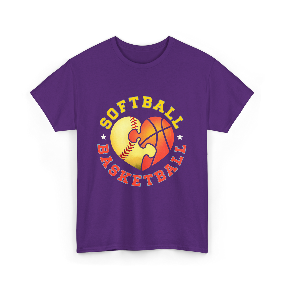 Softball Basketball Sports Love T-Shirt - Purple