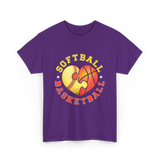 Softball Basketball Sports Love T-Shirt - Purple