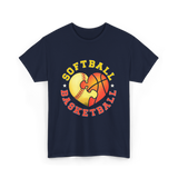 Softball Basketball Sports Love T-Shirt - Navy