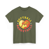 Softball Basketball Sports Love T-Shirt - Military Green