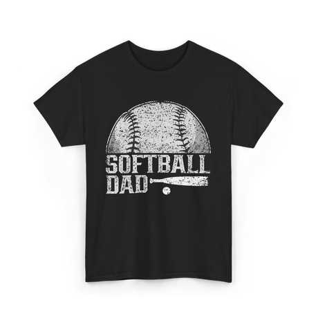 Softball Dad Softball Player T-Shirt - Black