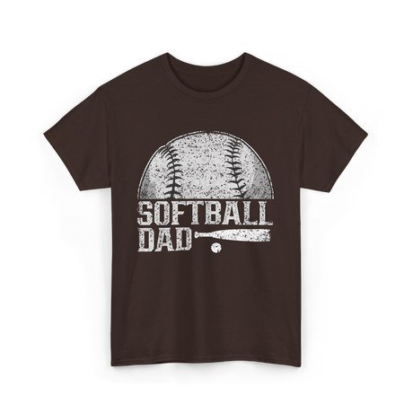 Softball Dad Softball Player T-Shirt - Dark Chocolate