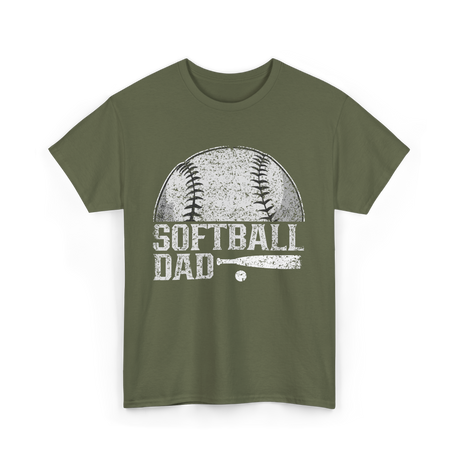 Softball Dad Softball Player T-Shirt - Military Green