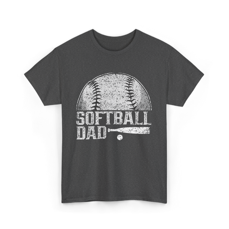 Softball Dad Softball Player T-Shirt - Dark Heather