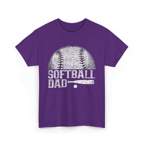 Softball Dad Softball Player T-Shirt - Purple