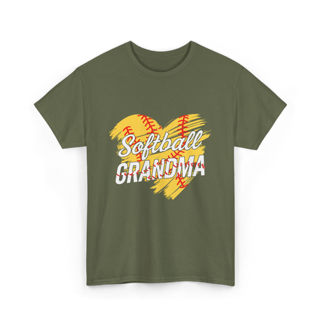 Softball Grandma Softball T-Shirt - Military Green