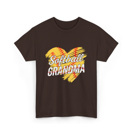 Softball Grandma Softball T-Shirt - Dark Chocolate