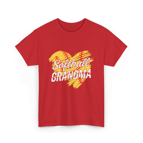 Softball Grandma Softball T-Shirt - Red