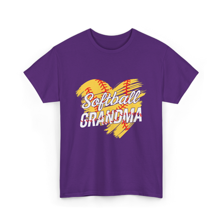 Softball Grandma Softball T-Shirt - Purple