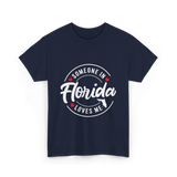 Someone in Florida Loves Me Florida T-Shirt - Navy