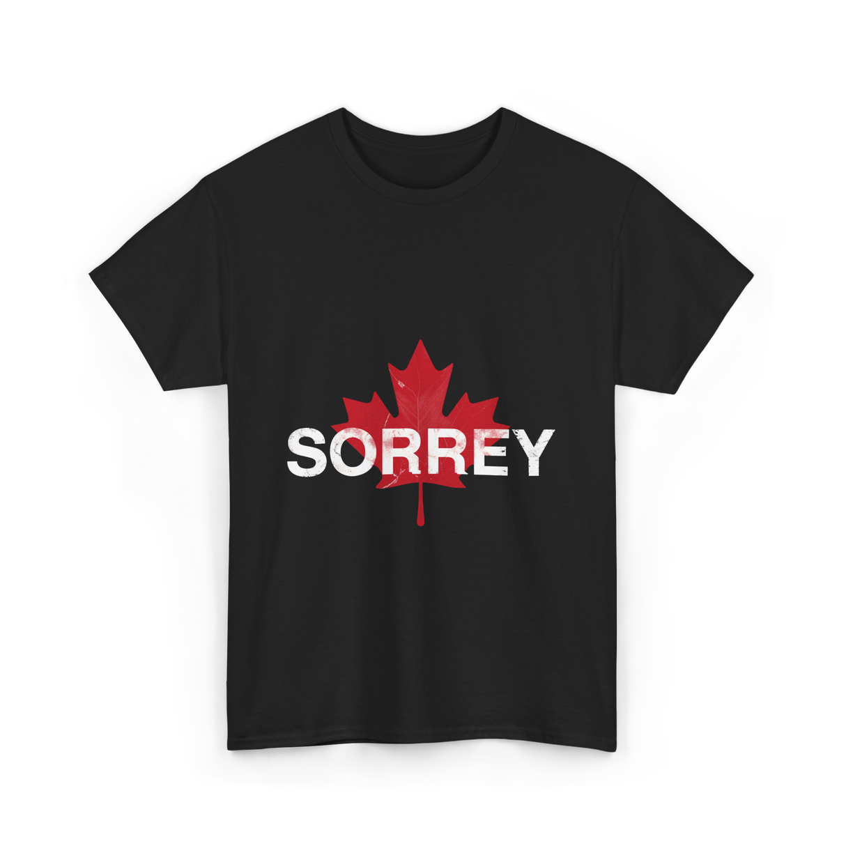 Sorrey Sorry Canada Apology T-Shirt - Black