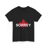 Sorrey Sorry Canada Apology T-Shirt - Black