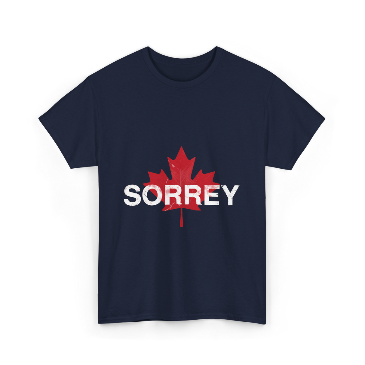 Sorrey Sorry Canada Apology T-Shirt - Navy