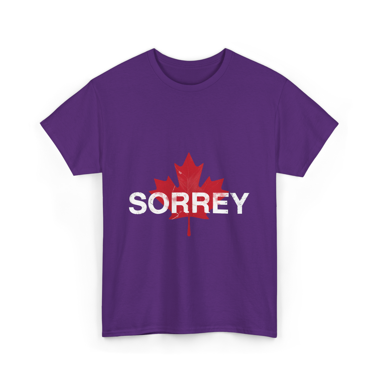 Sorrey Sorry Canada Apology T-Shirt - Purple