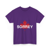 Sorrey Sorry Canada Apology T-Shirt - Purple