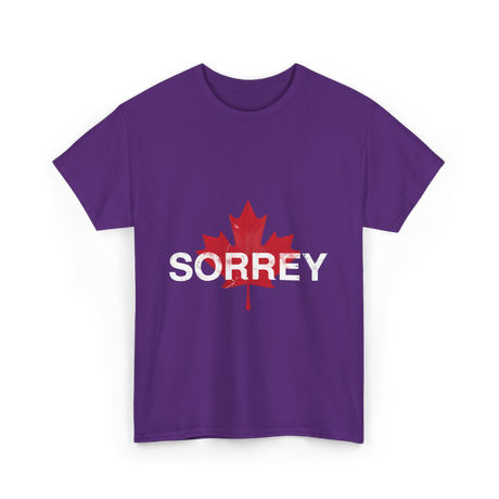 Sorrey Sorry Canada Apology T-Shirt - Purple