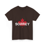 Sorrey Sorry Canada Apology T-Shirt - Dark Chocolate