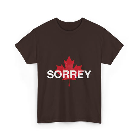 Sorrey Sorry Canada Apology T-Shirt - Dark Chocolate