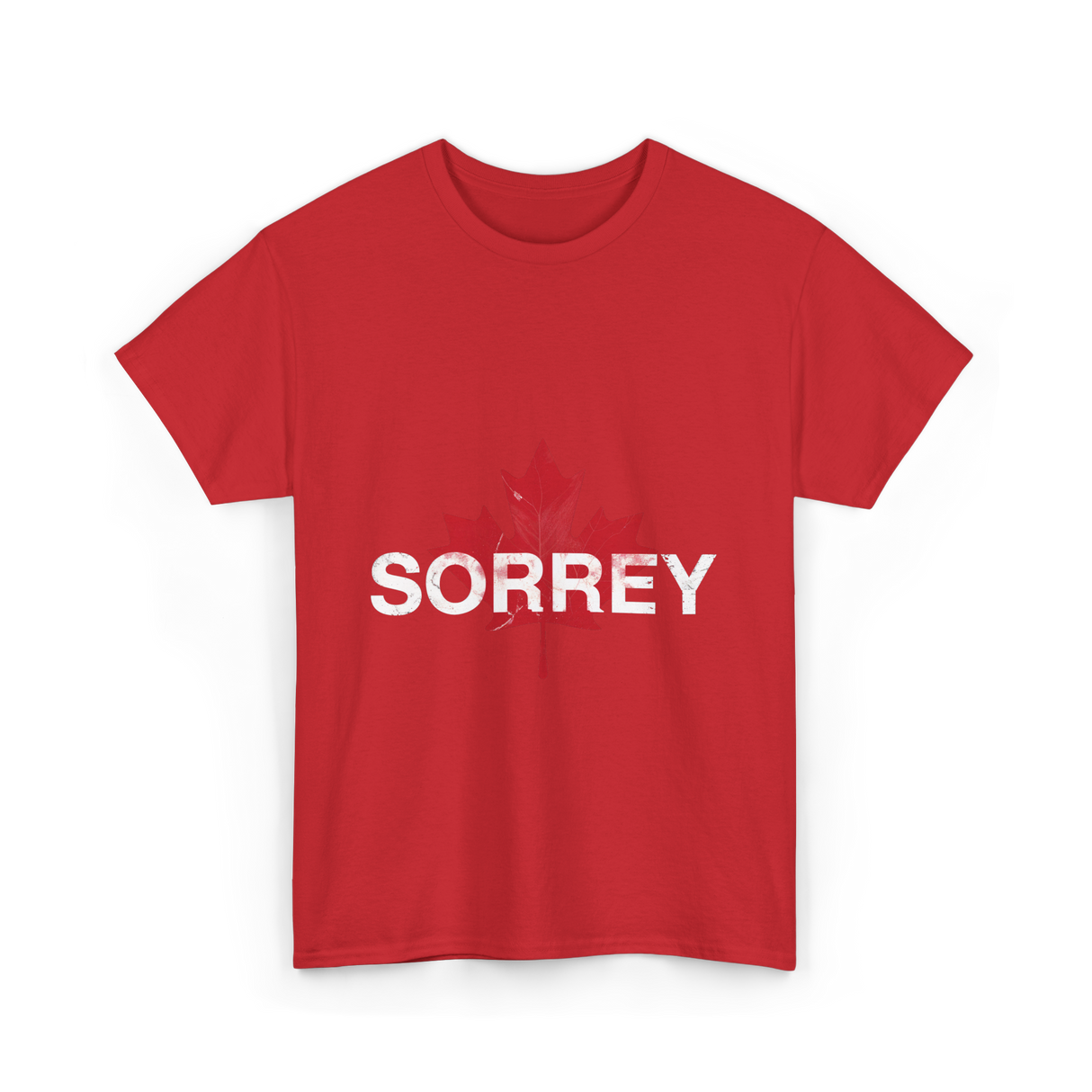 Sorrey Sorry Canada Apology T-Shirt - Red