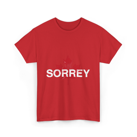 Sorrey Sorry Canada Apology T-Shirt - Red