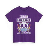 Sorry Can't Talk Jaw Surgery T-Shirt - Purple