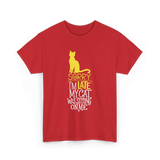 Sorry I'm Late Cat T-Shirt - Red