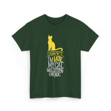 Sorry I'm Late Cat T-Shirt - Forest Green