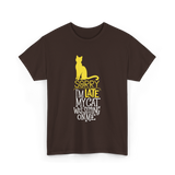 Sorry I'm Late Cat T-Shirt - Dark Chocolate