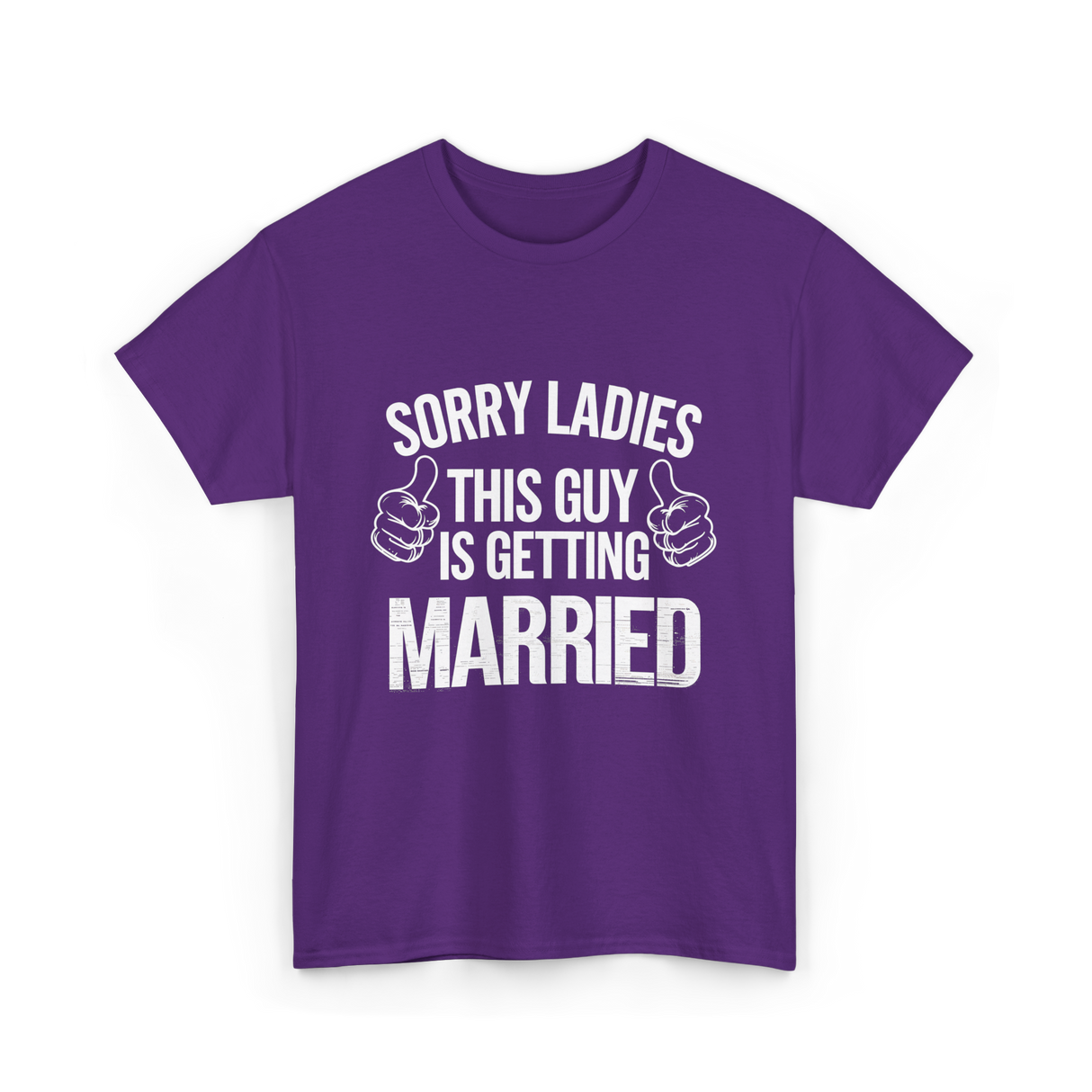 Sorry Ladies This Guy Married T-Shirt - Purple