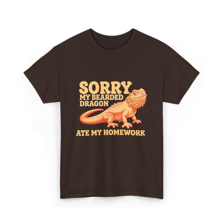 Sorry My Bearded Dragon Bearded Dragon T-Shirt - Dark Chocolate