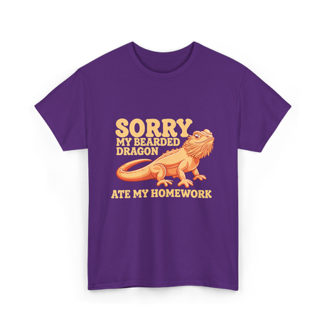 Sorry My Bearded Dragon Bearded Dragon T-Shirt - Purple