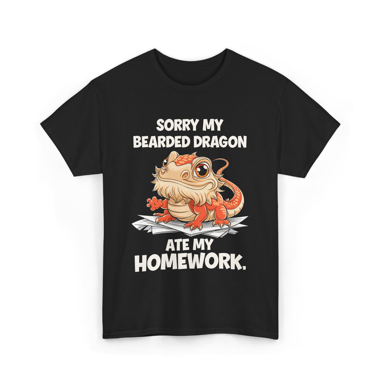 Sorry My Bearded Dragon Lizard T-Shirt - Black