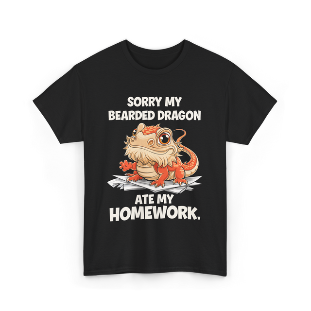 Sorry My Bearded Dragon Lizard T-Shirt - Black