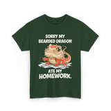 Sorry My Bearded Dragon Lizard T-Shirt - Forest Green